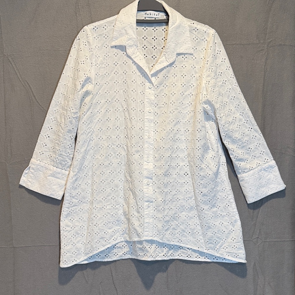 Habitat White Eyelet Blouse